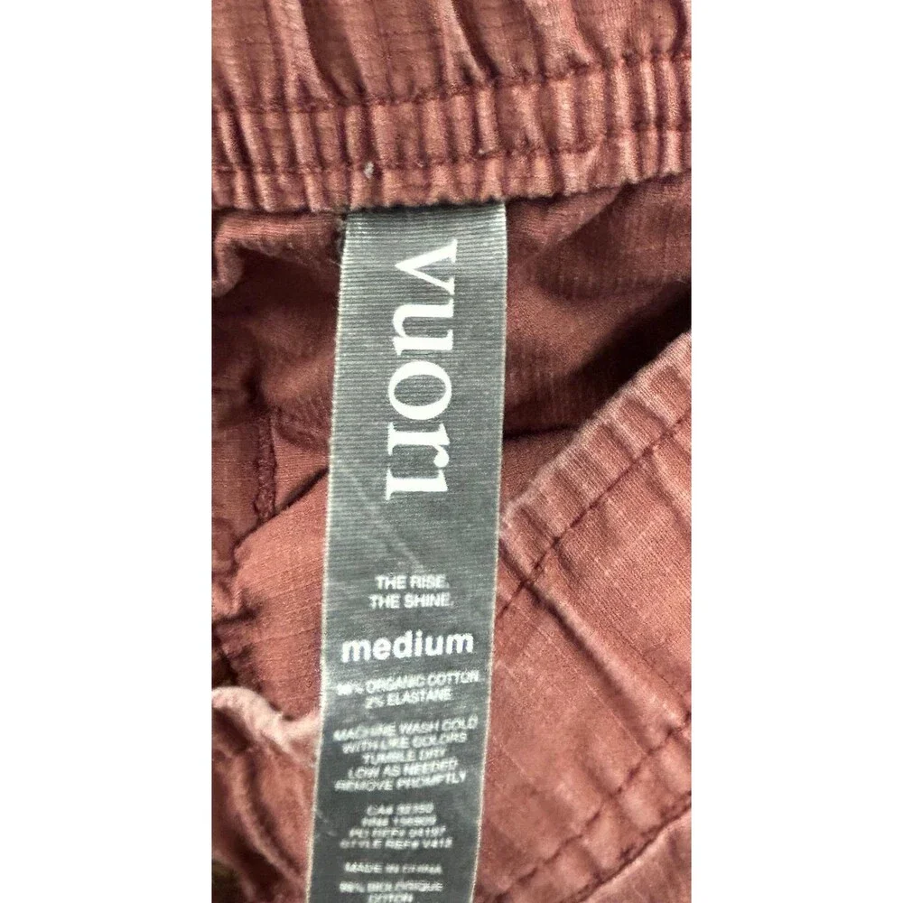 Vuori Men’s Ripstop Pants Brick Red Organic Cotton Climber